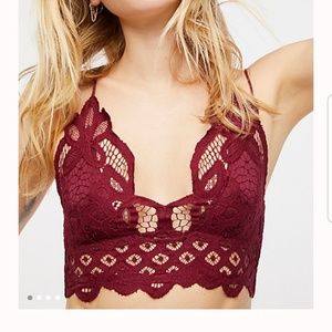 Free people adella burgundy bralette
